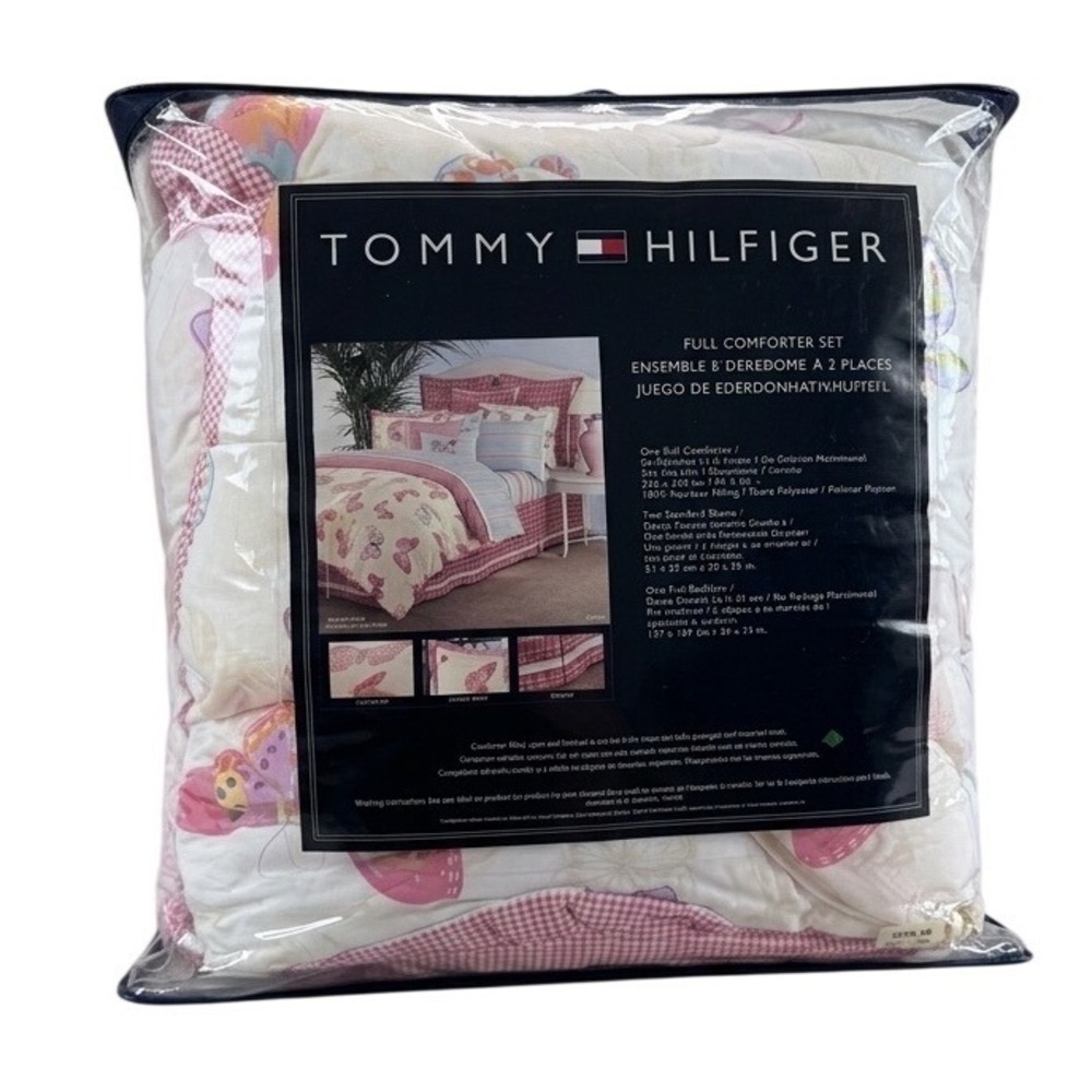 New! Tommy Hilfiger Vtg Sanibel Island Full Comforter Set 4pc Butterfly Y2K 2000